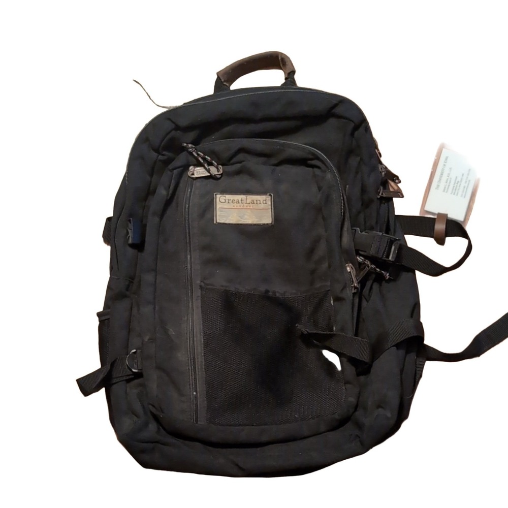 GreatLand Outdoor Convertible Travel Bag Backpack Black Nylon Medium Lightweight
